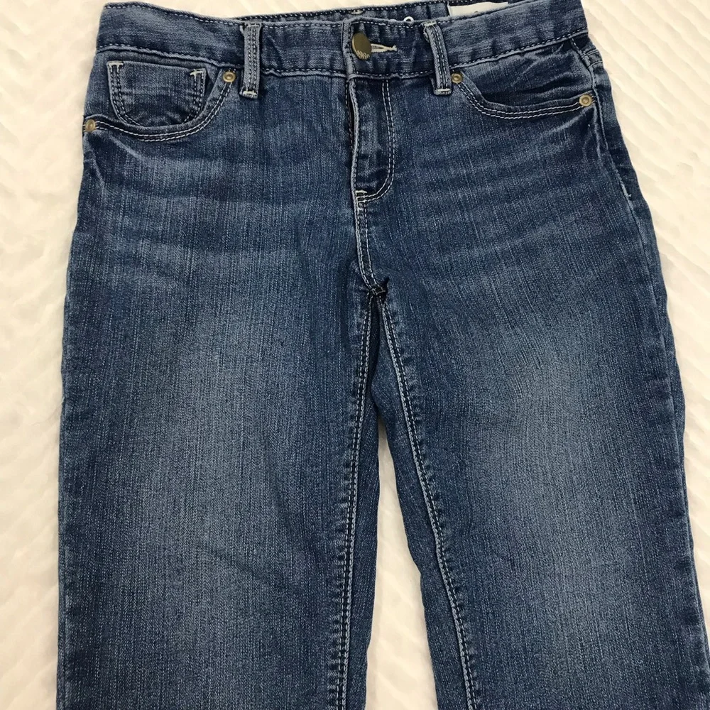 GAP Kids Denim‎ Cropped Jeans Classic Blue size 10 adjustable waist